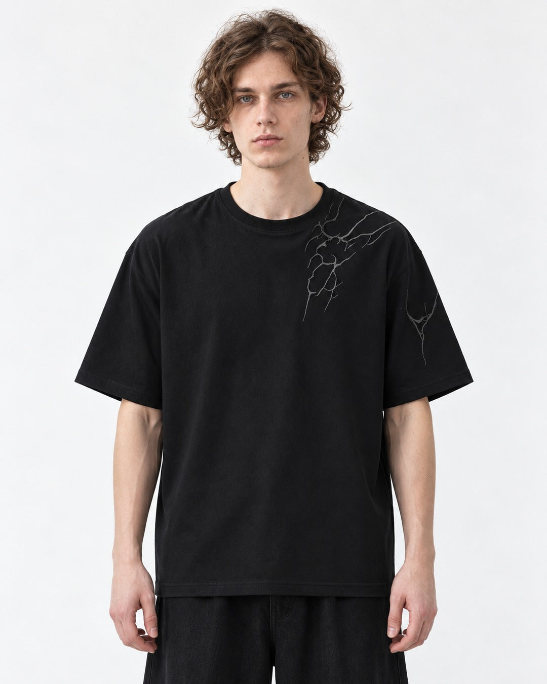 Lightning-Embroidered Tee