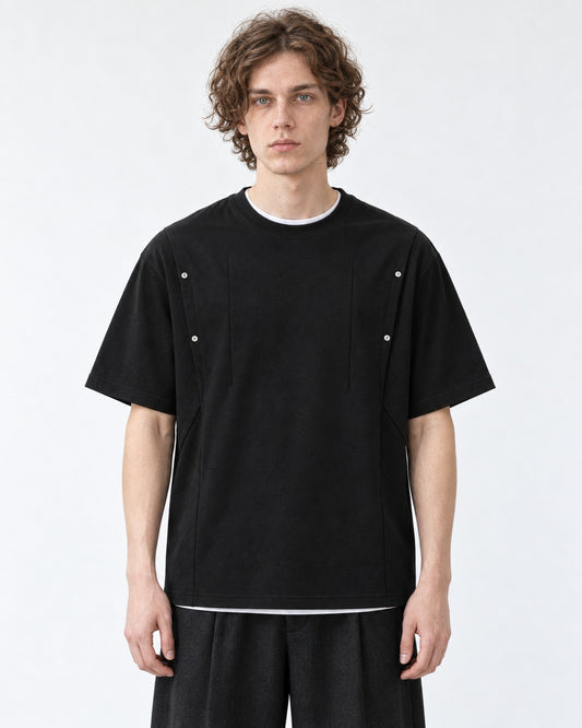 Raglan-Seam Tee with Eyelet Detail