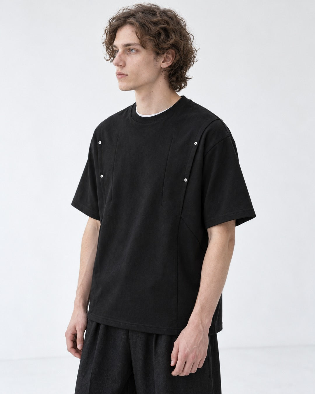 Raglan-Seam Tee with Eyelet Detail