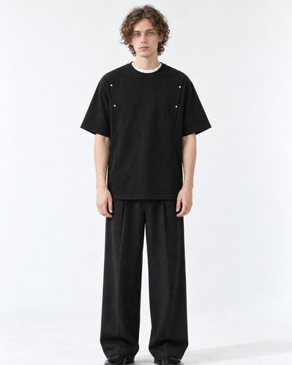 Raglan-Seam Tee with Eyelet Detail
