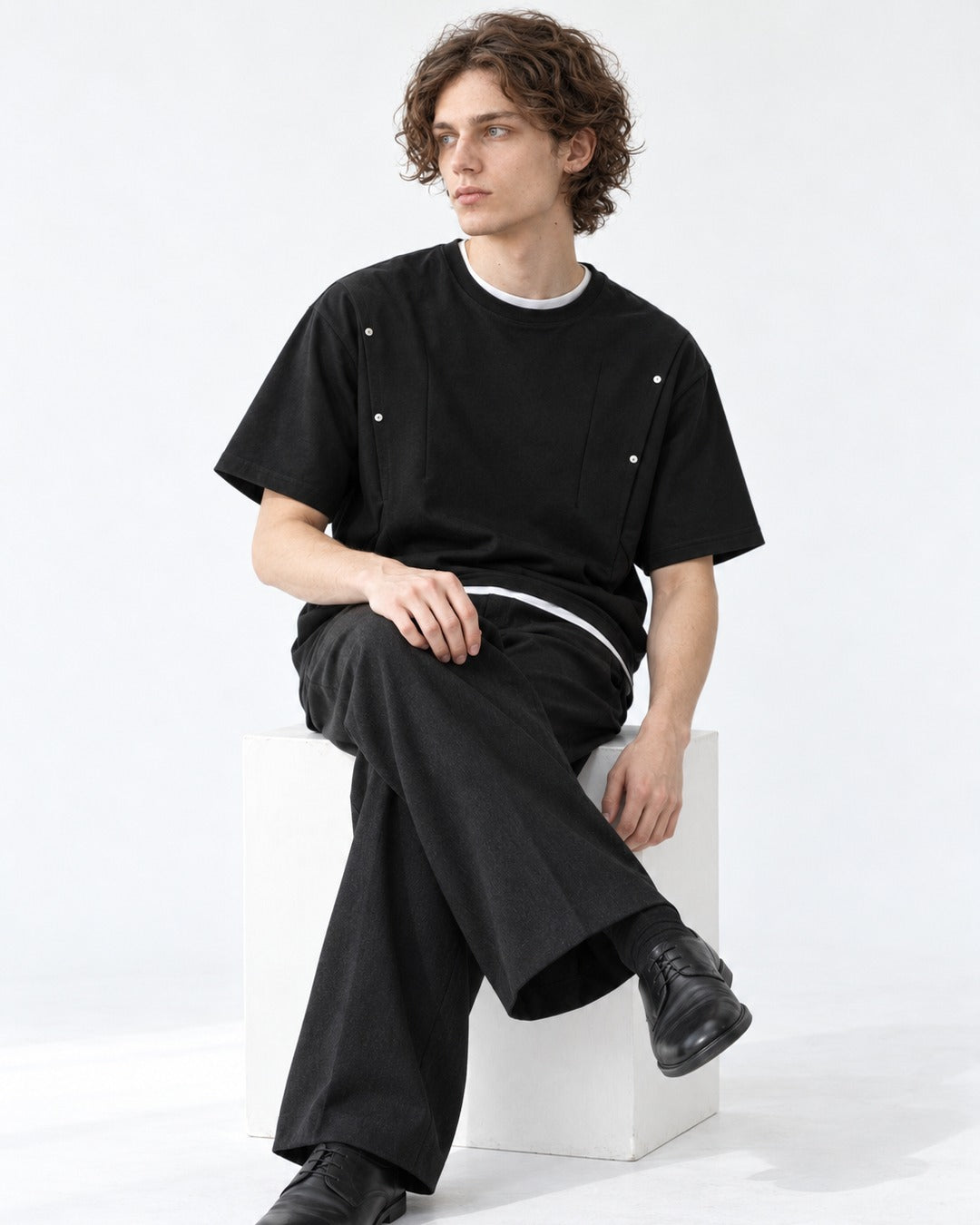 Raglan-Seam Tee with Eyelet Detail