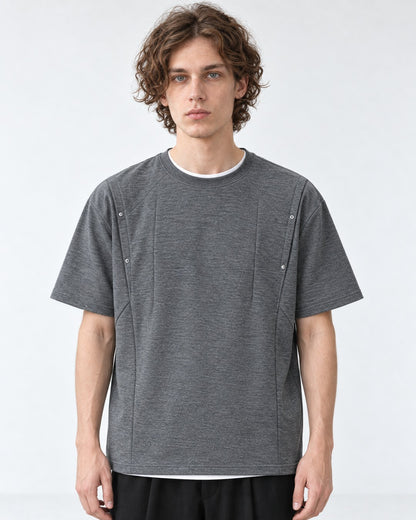 Raglan-Seam Tee with Eyelet Detail