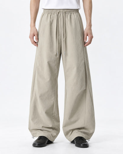 Drawstring Ankle-Cinch Parachute Pants