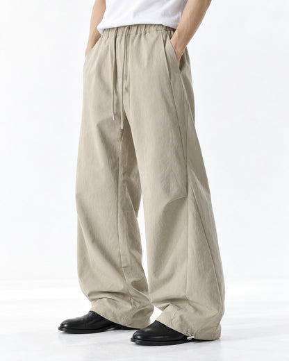 Drawstring Ankle-Cinch Parachute Pants