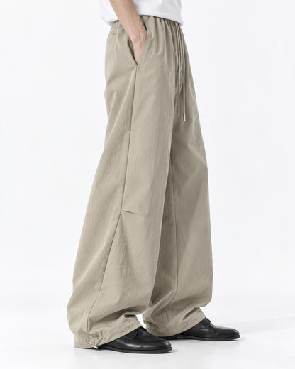 Drawstring Ankle-Cinch Parachute Pants