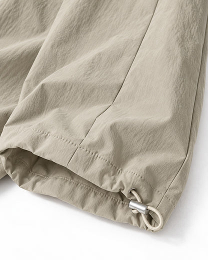 Drawstring Ankle-Cinch Parachute Pants