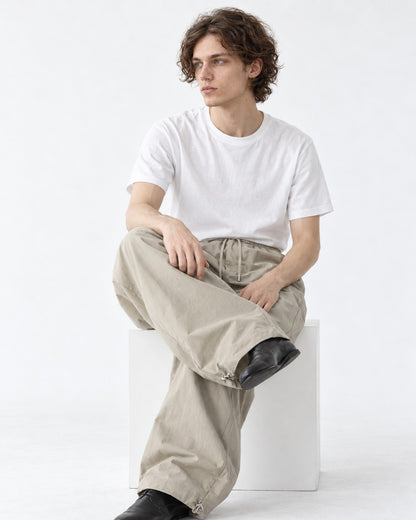 Drawstring Ankle-Cinch Parachute Pants