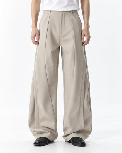 Crossed Seam Balloon-Leg Trousers