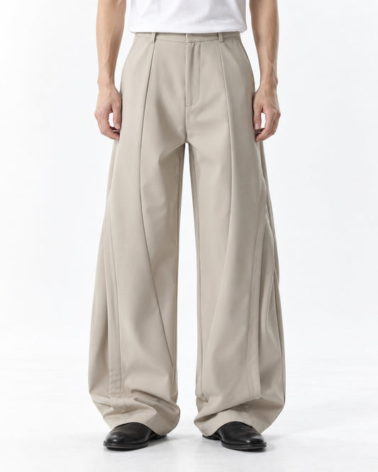 Crossed Seam Balloon-Leg Trousers