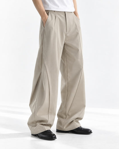 Crossed Seam Balloon-Leg Trousers