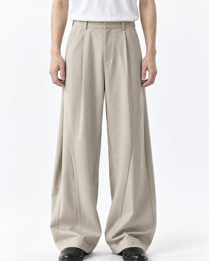 Crossed Seam Balloon-Leg Trousers
