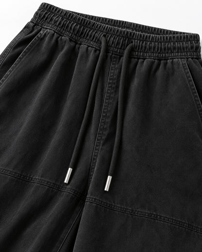 Drawstring Wide-Leg Cargo Pants