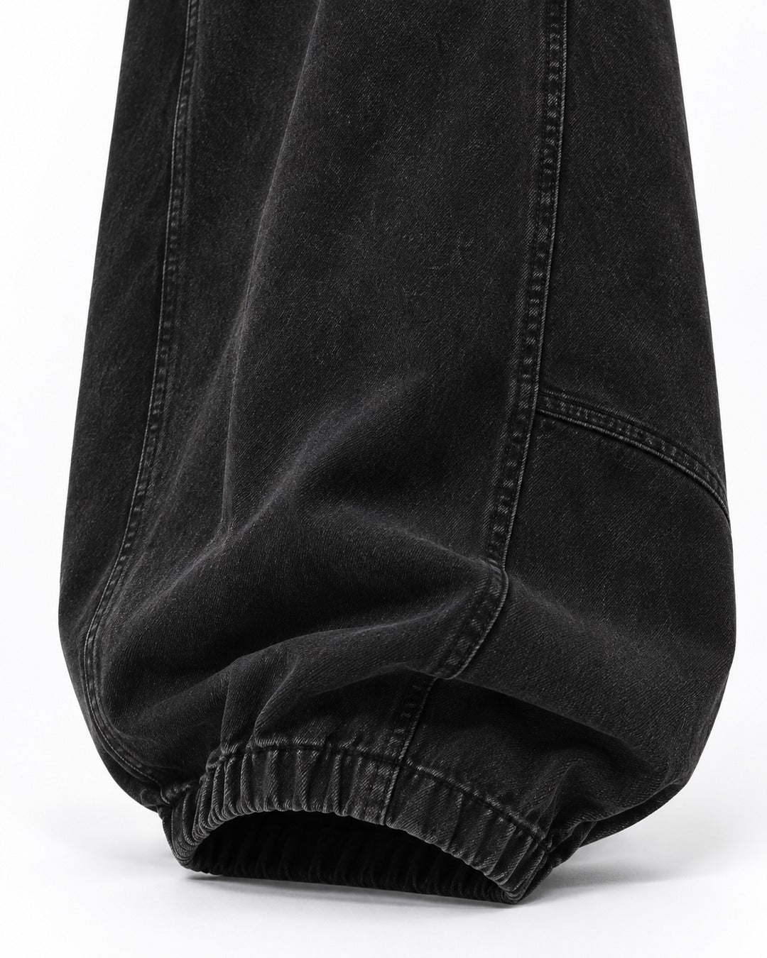 Drawstring Waist Balloon-Leg Jeans