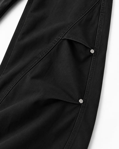 Diagonal Snap-Pocket Parachute Pants