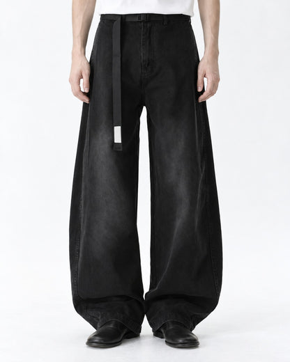 Webbing Belt Wide-Leg Pants