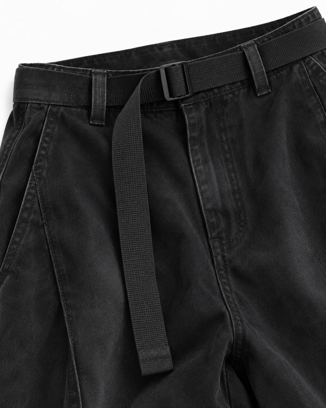 Webbing Belt Wide-Leg Pants