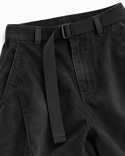 Webbing Belt Wide-Leg Pants