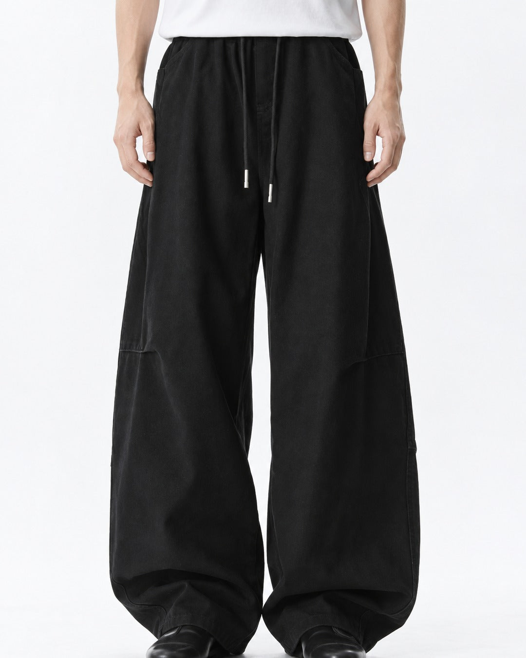 Drawcord Balloon-Leg Cargo Pants