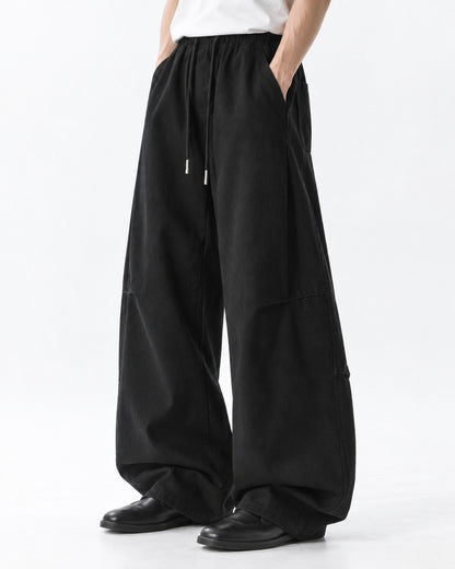 Drawcord Balloon-Leg Cargo Pants