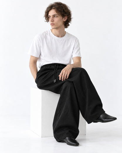 Drawcord Balloon-Leg Cargo Pants
