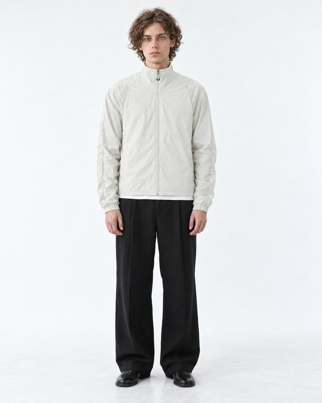 Stand-Collar Zip Jacket