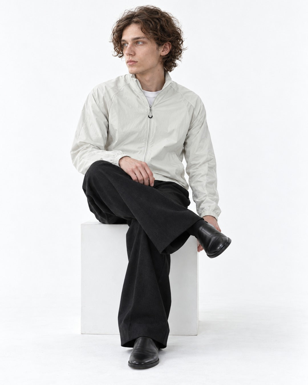 Stand-Collar Zip Jacket