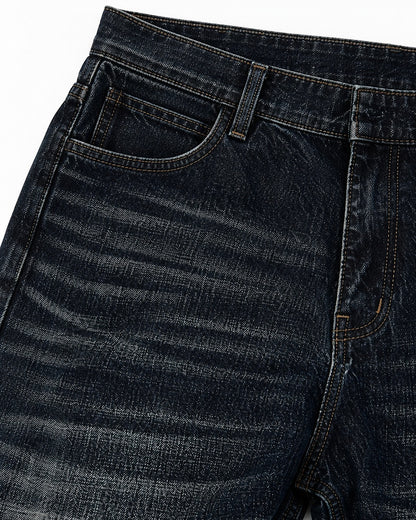 Whisker-Fade Flared Jeans