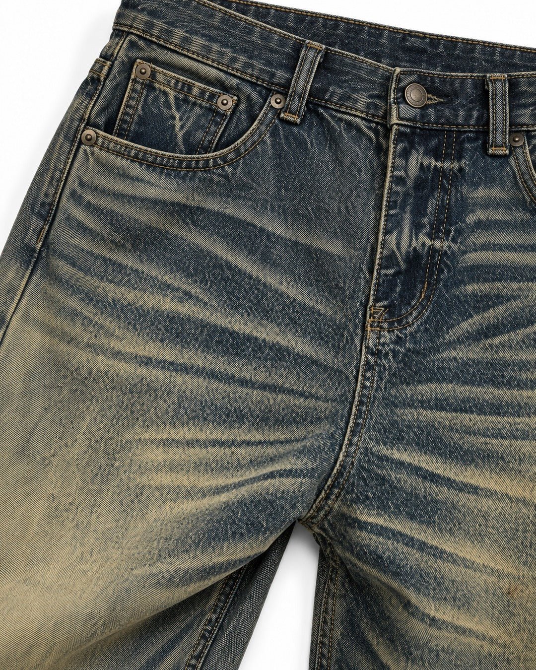 Gradient-Fade Wide-Leg Jeans