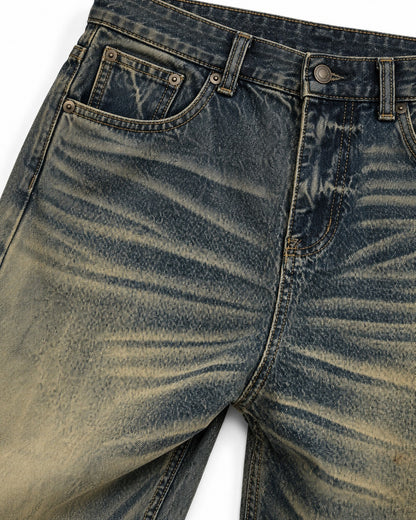 Gradient-Fade Wide-Leg Jeans
