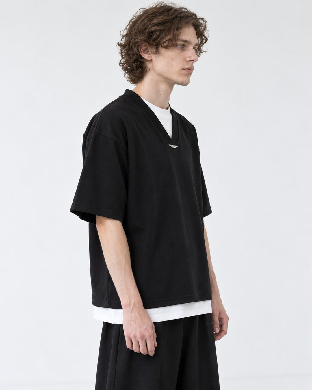 Layered-Look V-Neck Tee