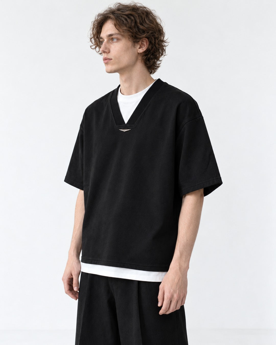 Layered-Look V-Neck Tee