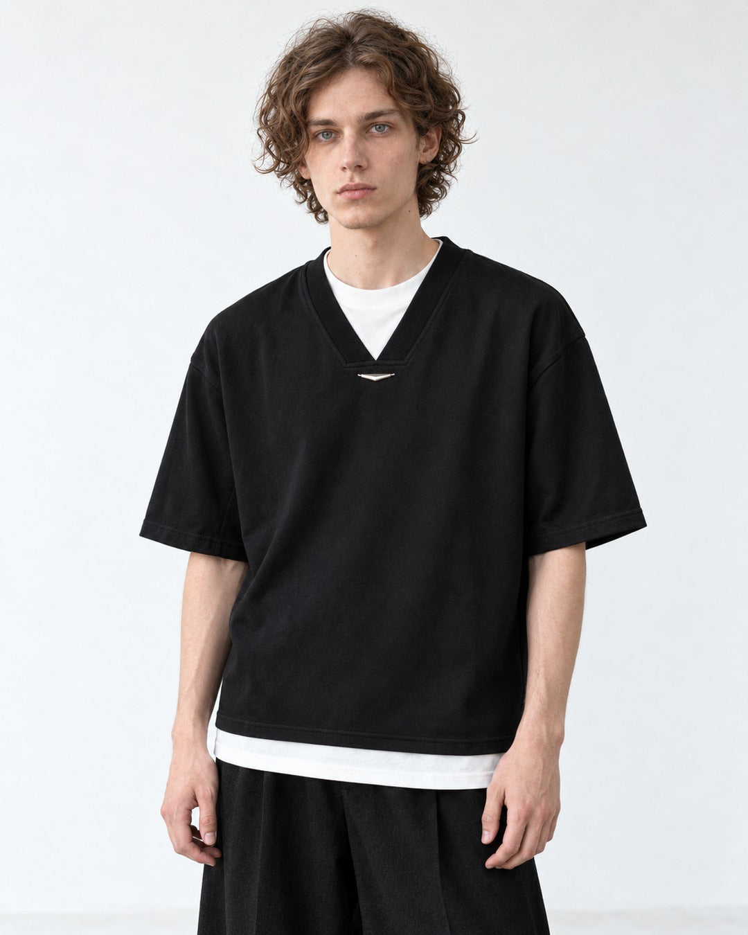 Layered-Look V-Neck Tee