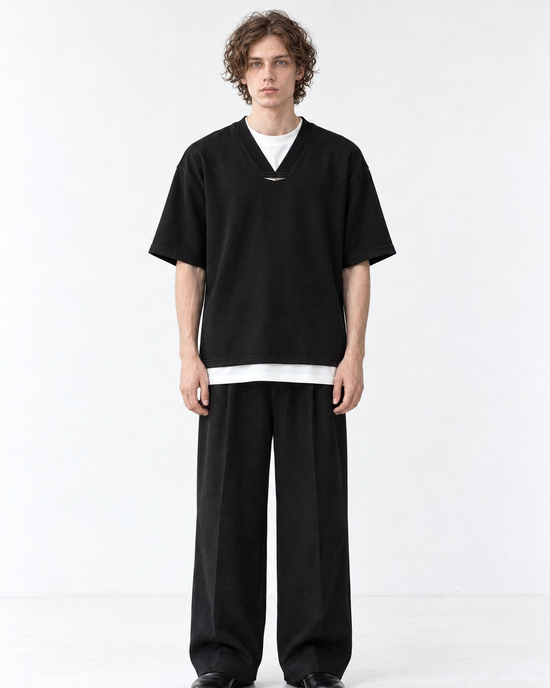 Layered-Look V-Neck Tee