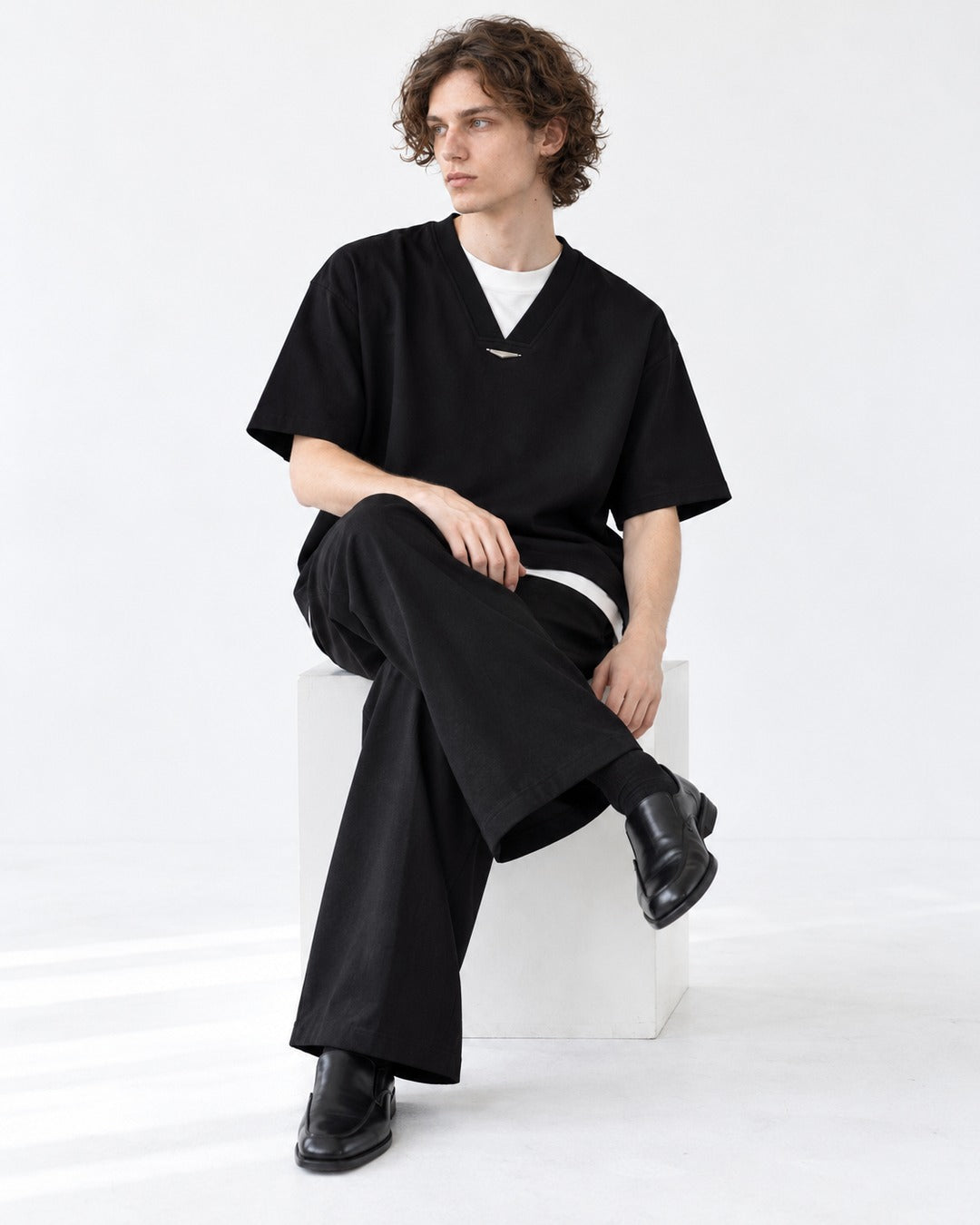 Layered-Look V-Neck Tee