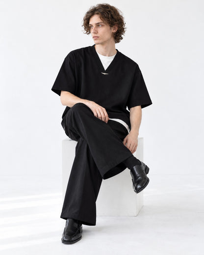 Layered-Look V-Neck Tee