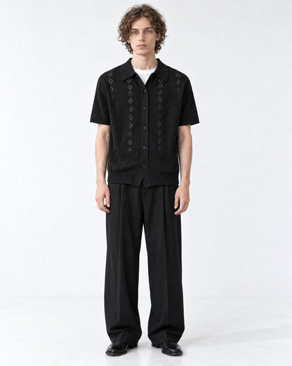 Openwork Diamond-Pattern Shirt