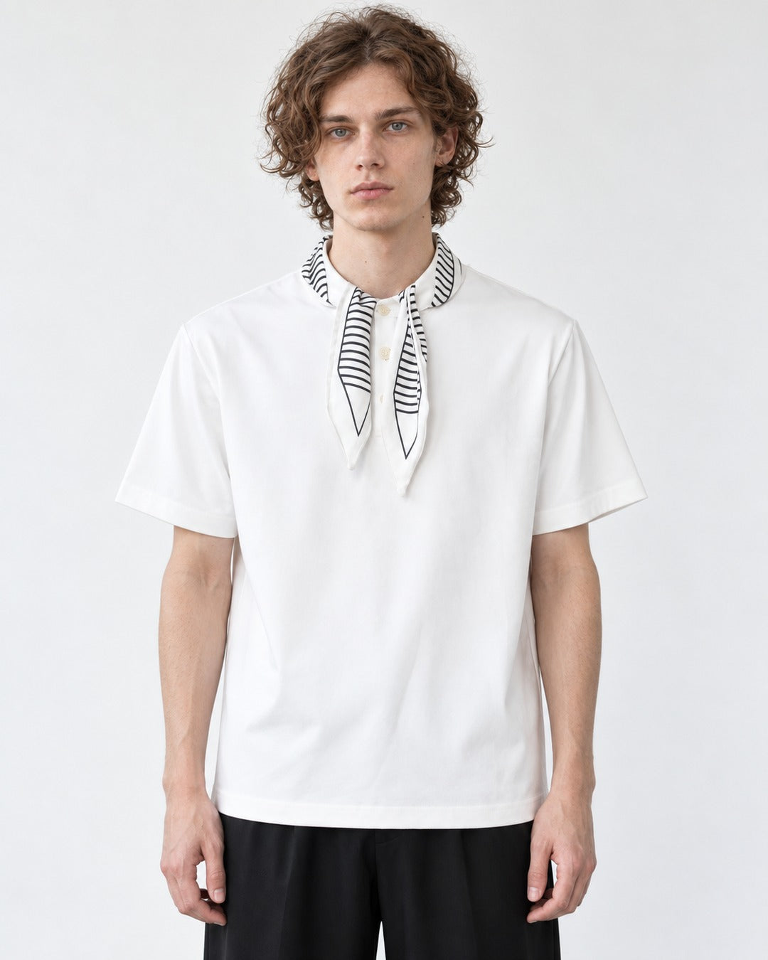 Tie-Neck Short Sleeve Tee