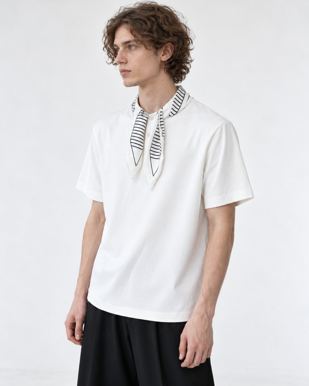 Tie-Neck Short Sleeve Tee