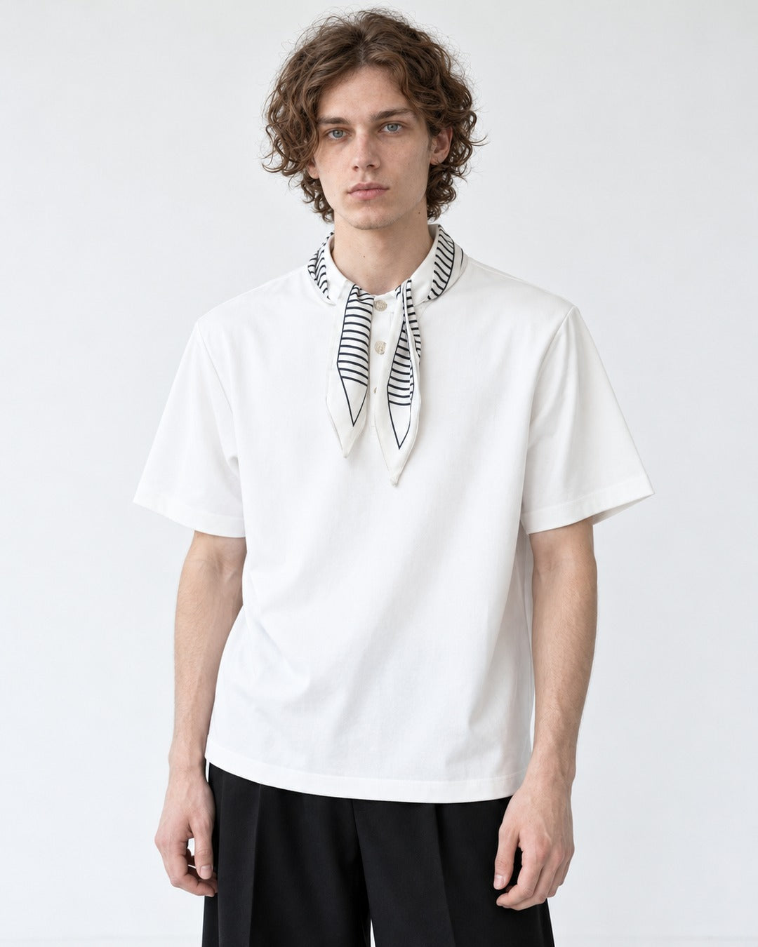 Tie-Neck Short Sleeve Tee