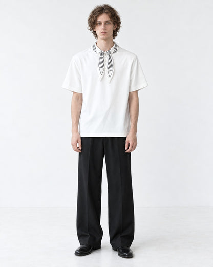 Tie-Neck Short Sleeve Tee