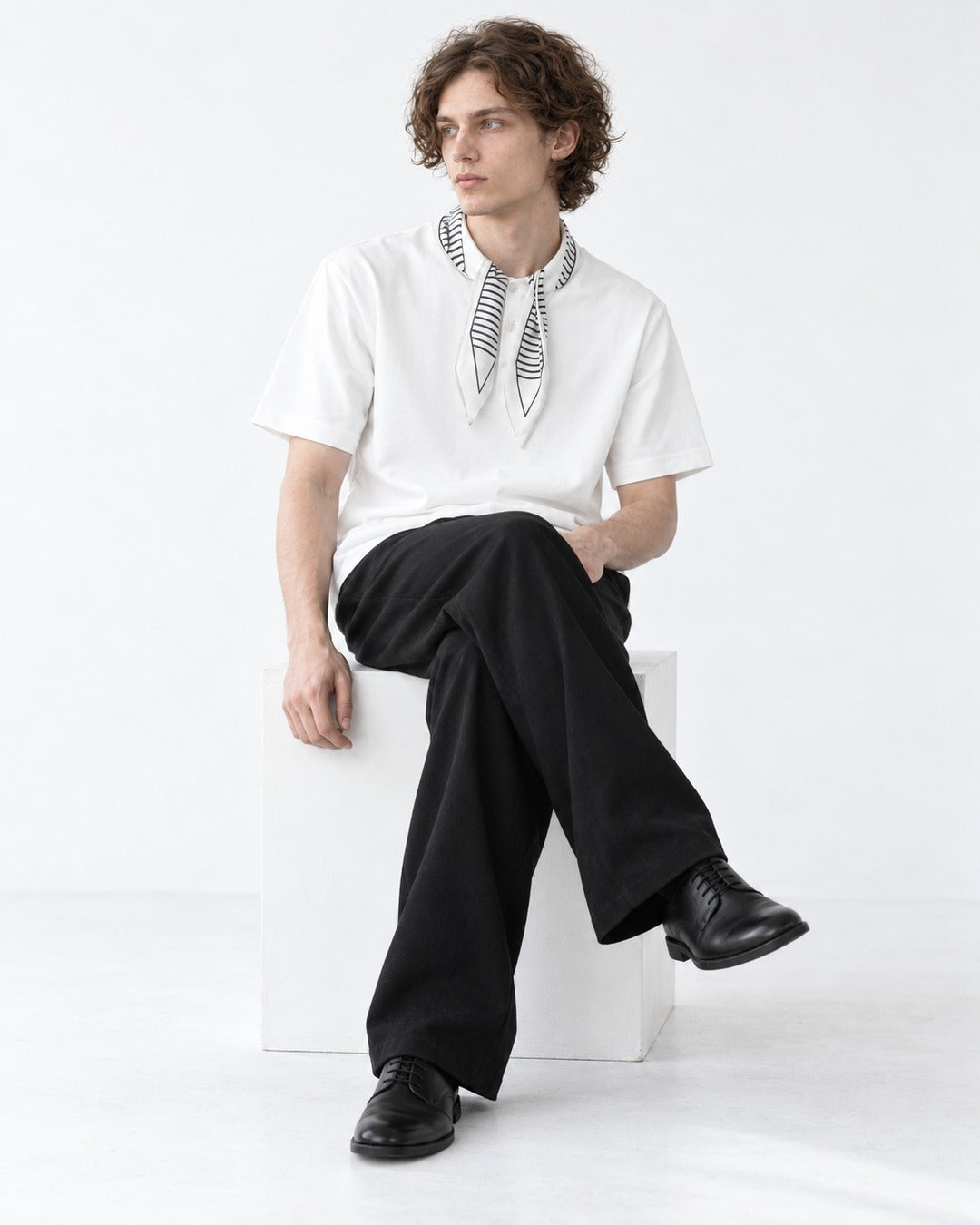 Tie-Neck Short Sleeve Tee