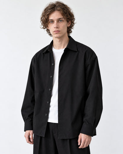 Relaxed Button-Front Overshirt