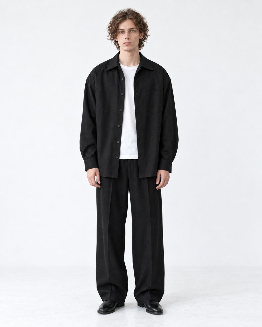 Relaxed Button-Front Overshirt