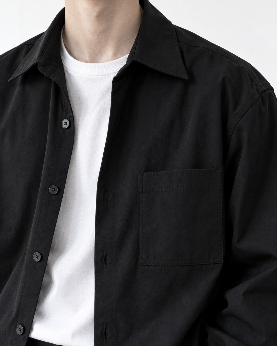 Relaxed Button-Front Overshirt