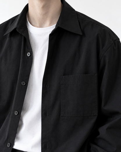 Relaxed Button-Front Overshirt