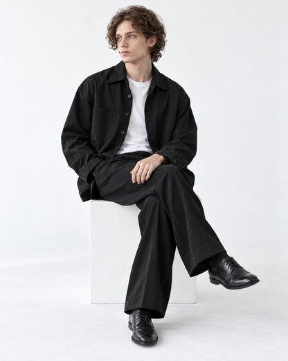 Relaxed Button-Front Overshirt