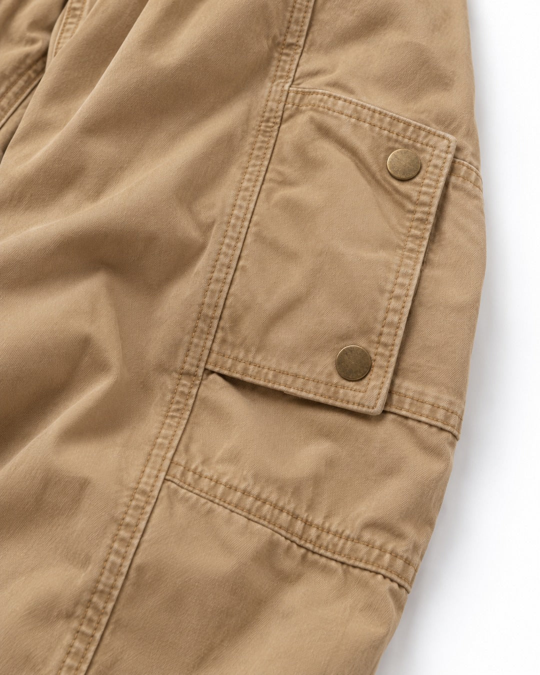 Pleated Patch-Pocket Barrel-Leg Cargo Pants