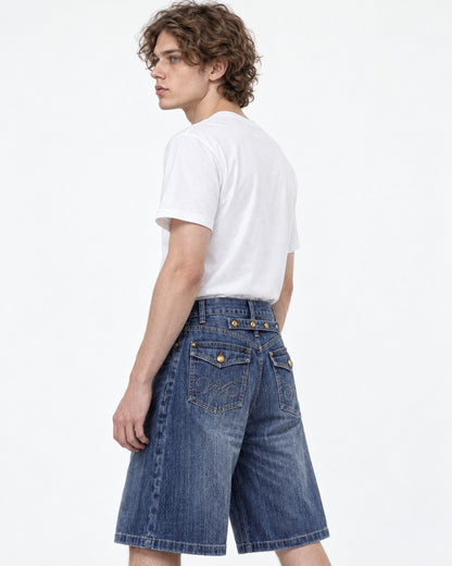 Washed Denim Culottes