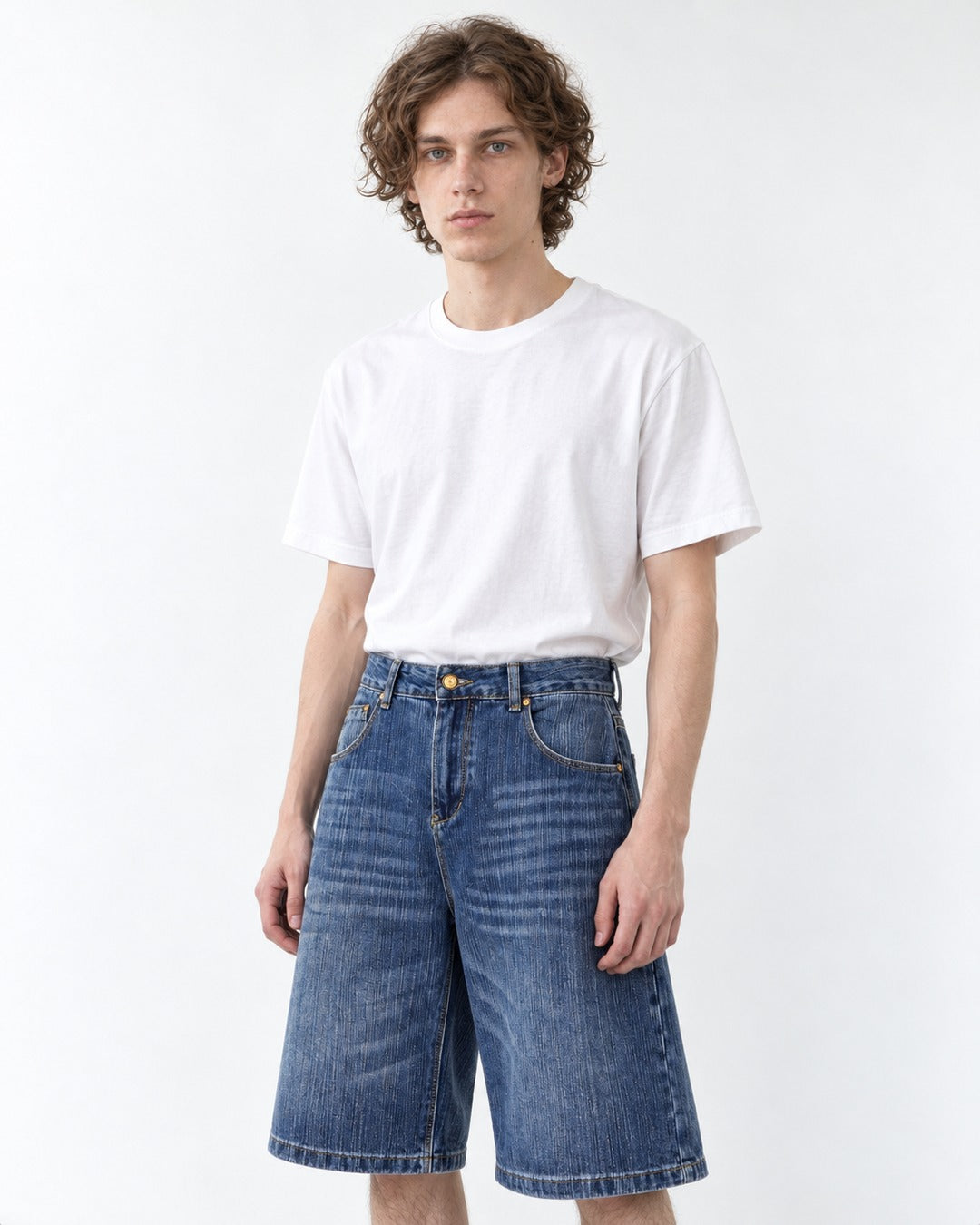 Washed Denim Culottes