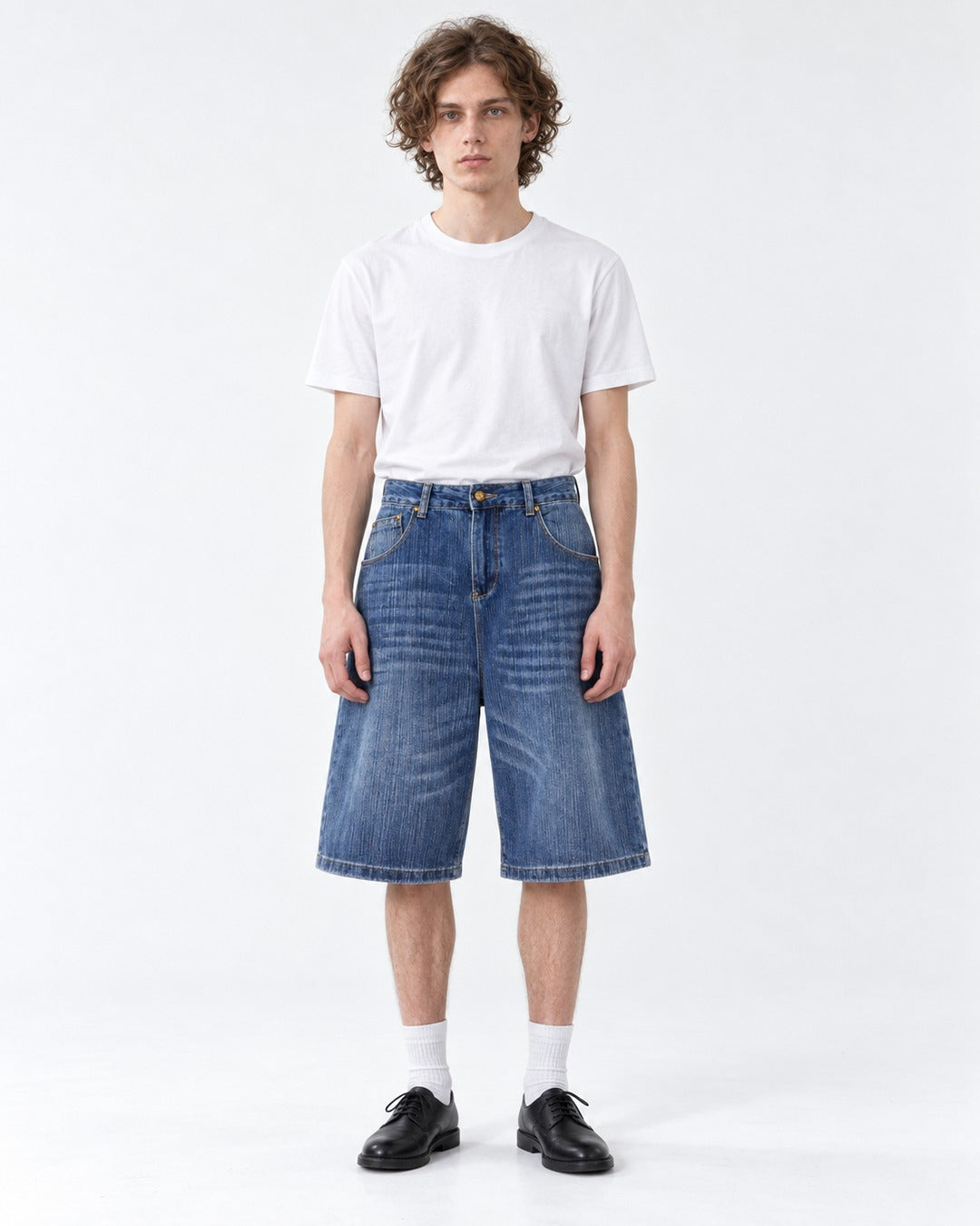 Washed Denim Culottes